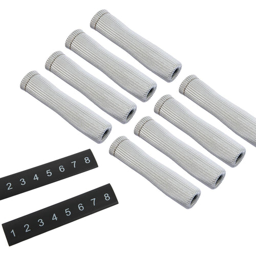 Spark Plug Boot Protectors, 1,200 degrees F, Slip-on,, 6 in. Length, Set of 8 Spark Plug Boot Protectors, 1,200 degrees F, Slip-on,, 6 in. Length, Set of 8
