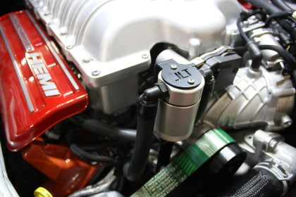 JLT 15-18 Dodge Hellcat/Demon 6.2L Hemi Passenger Side Oil Separator 3.0 - Clear Anodized JLT 15-18 Dodge Hellcat/Demon 6.2L Hemi Passenger Side Oil Separator 3.0 - Clear Anodized
