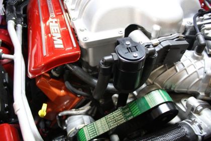 JLT 15-18 Dodge Hellcat/Demon 6.2L Hemi Passenger Side Oil Separator 3.0 - Black Anodized JLT 15-18 Dodge Hellcat/Demon 6.2L Hemi Passenger Side Oil Separator 3.0 - Black Anodized