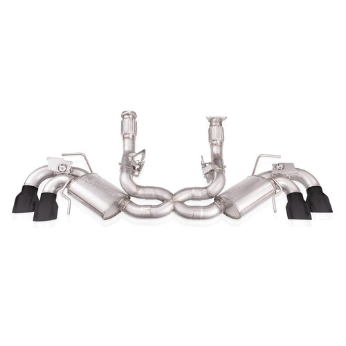 STAINLESS WORKS EXHAUST 2020-23 CORVETTE C8 EXHAUST SYSTEM LEGEND SOUND MATT BLACK TIPS