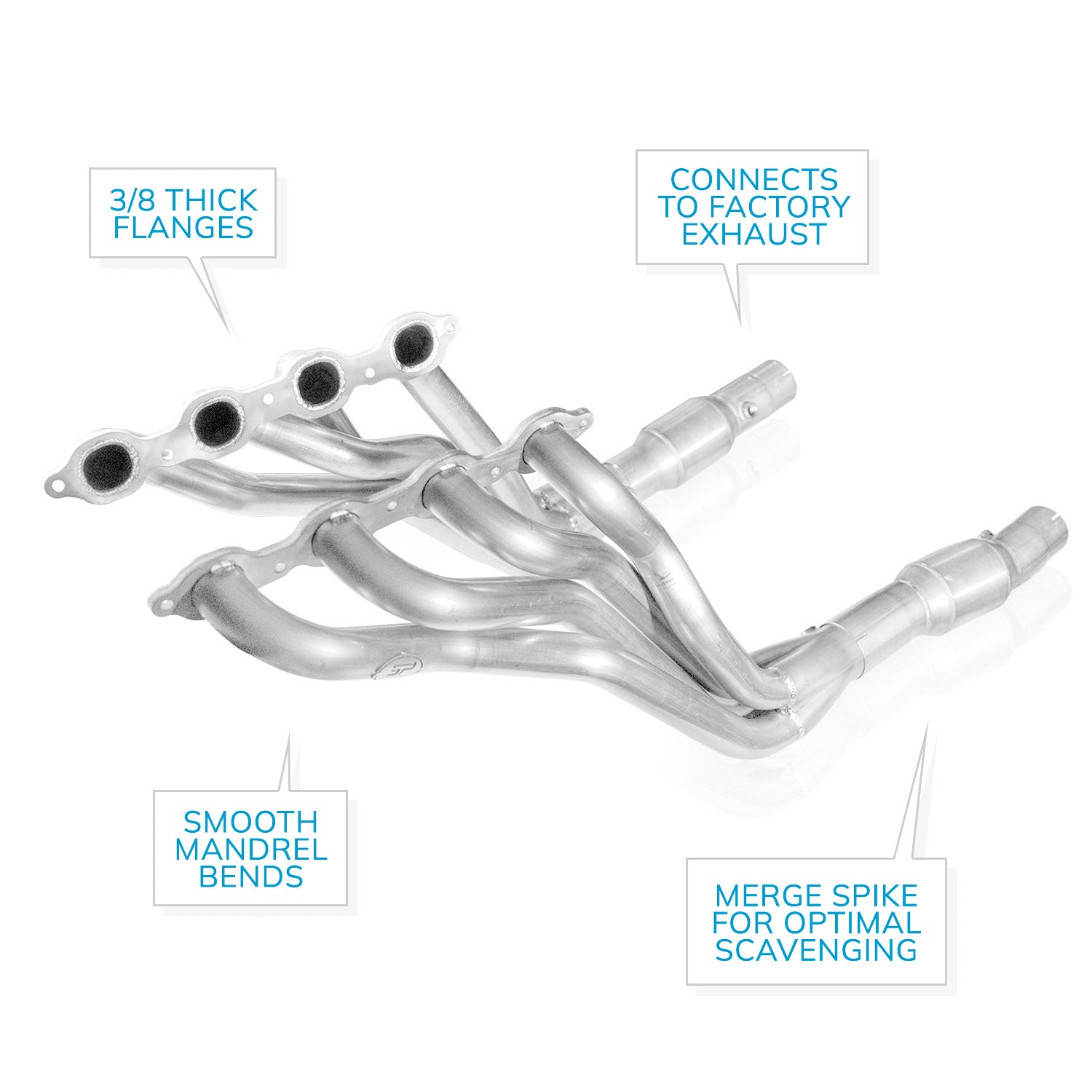 Stainless Power 2016-24 Camaro SS Long Tube Header Kit – Five Bar ...