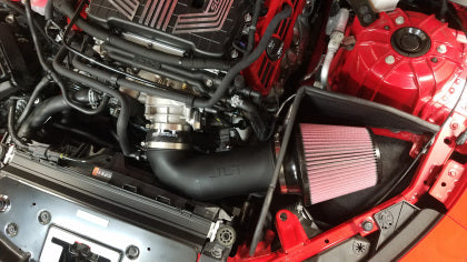 JLT 17-19 Chevrolet Camaro ZL1 Black Textured Big Air Intake Kit w/Red Filter
