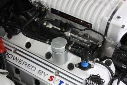 JLT 07-14 Ford Mustang GT500 Passenger Side Oil Separator 3.0 - Clear Anodized