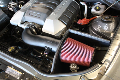 JLT 10-15 Chevrolet Camaro 6.2L Black Textured Cold Air Intake Kit w/Red Filter - Tune Req