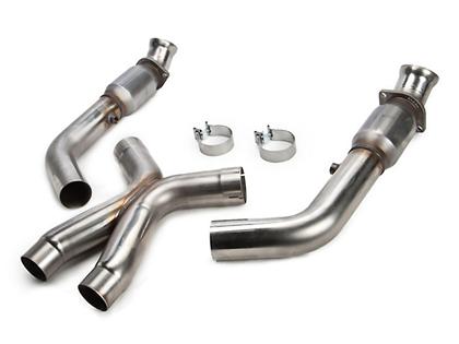 Kooks 10-15 Chevy Camaro SS/ZL1/1LE 3in x 2.5 in Conn Off Road Pipes w/ Green Cats w/ Torca Conn - 22503301