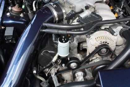 JLT 99-04 Ford Mustang GT Passenger Side Oil Separator 3.0 - Clear Anodized