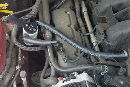 JLT 05-10 Ford Mustang V6 Passenger Side Oil Separator 3.0 - Clear Anodized